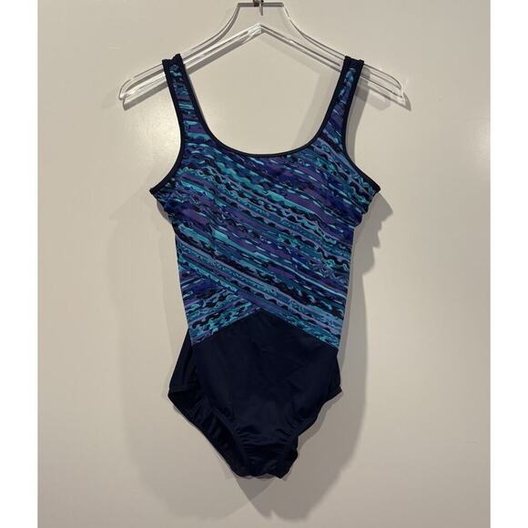 Lands End Chlorine Resistant One Piece Swimsuit Womens Size Small 6-8‎ (562) - Picture 2 of 5